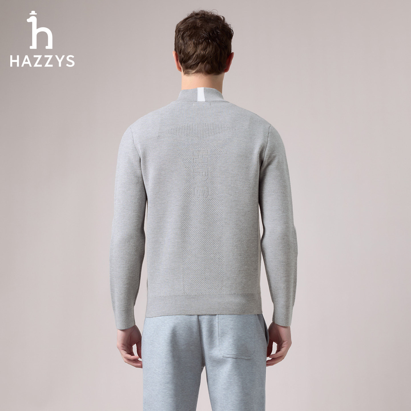 【商场同款】HAZZYS哈吉斯2025秋季新品男装针织休闲拉链开衫上衣,淘宝优惠券,粉丝福利购,淘宝优惠卷
