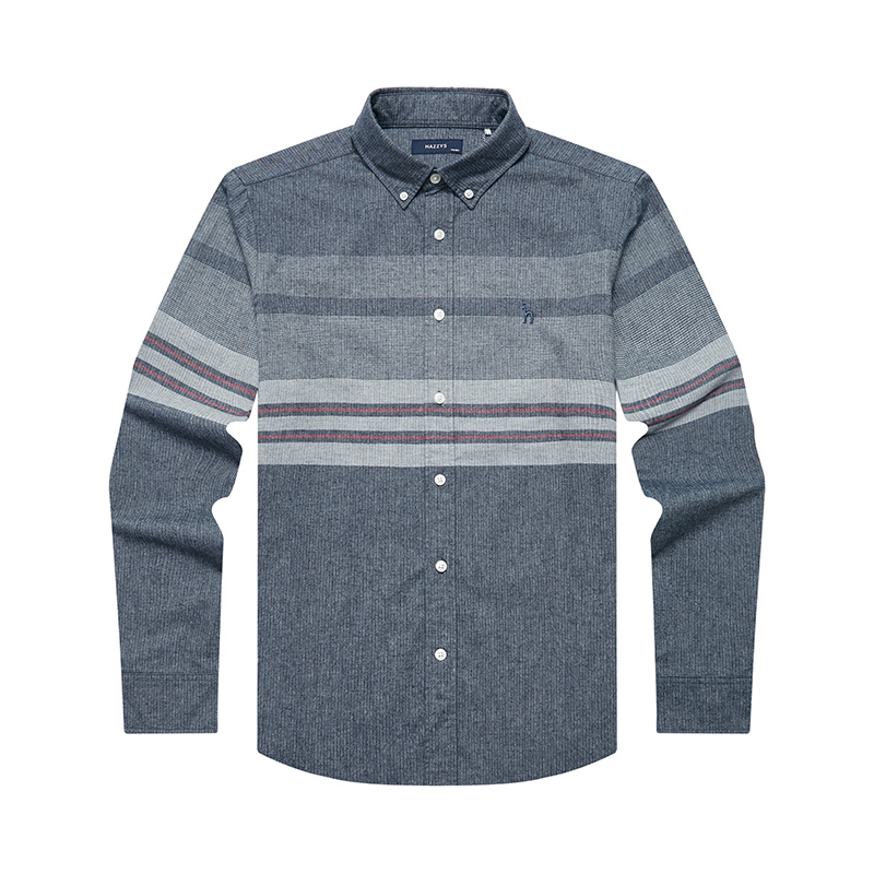 hazzys哈吉斯秋季新款男士长袖衬衫 hazzys衬衫