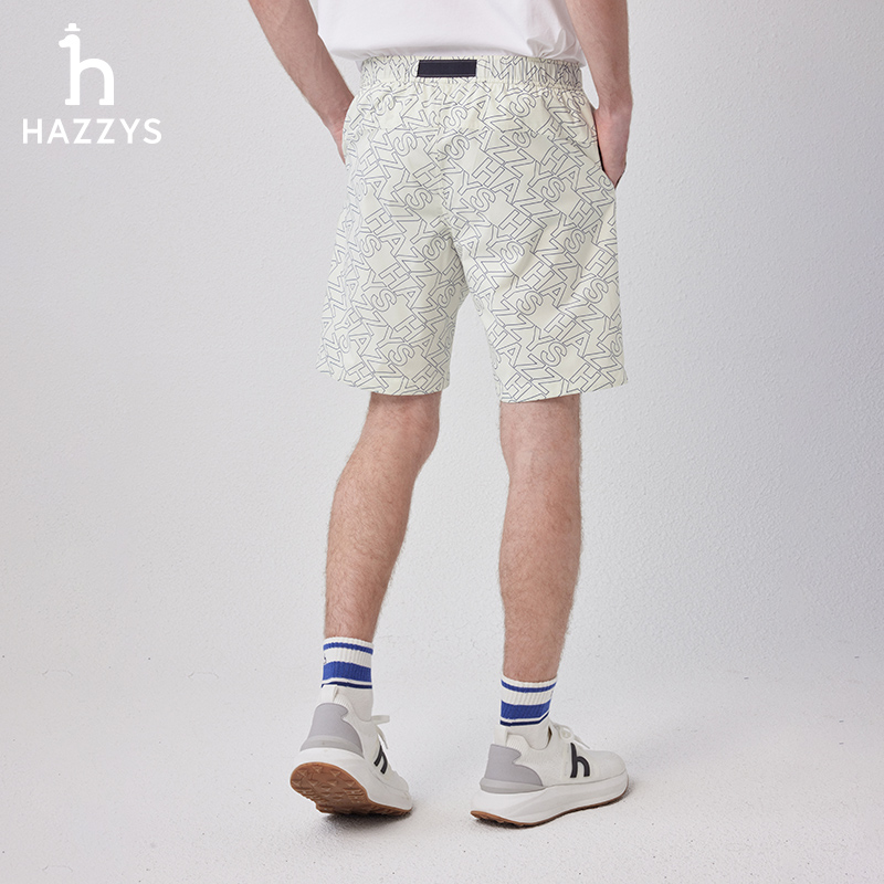 Hazzys哈吉斯时尚潮流短裤夏季男装裤子宽松休闲裤运动潮