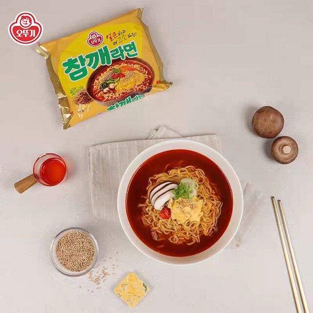 Temporary special price tumbler Korean imported sesame ramen 115g fried instant noodles convenient quick snack for lazy people