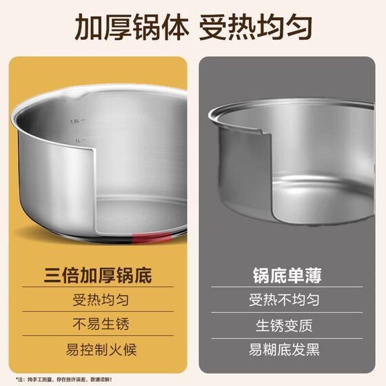 Supor 306L stainless steel milk pot