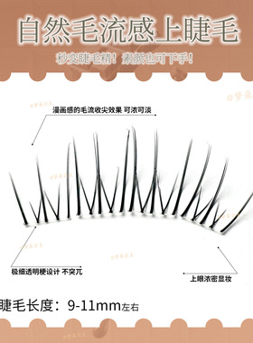 梦朵公主透明梗仿真上睫毛