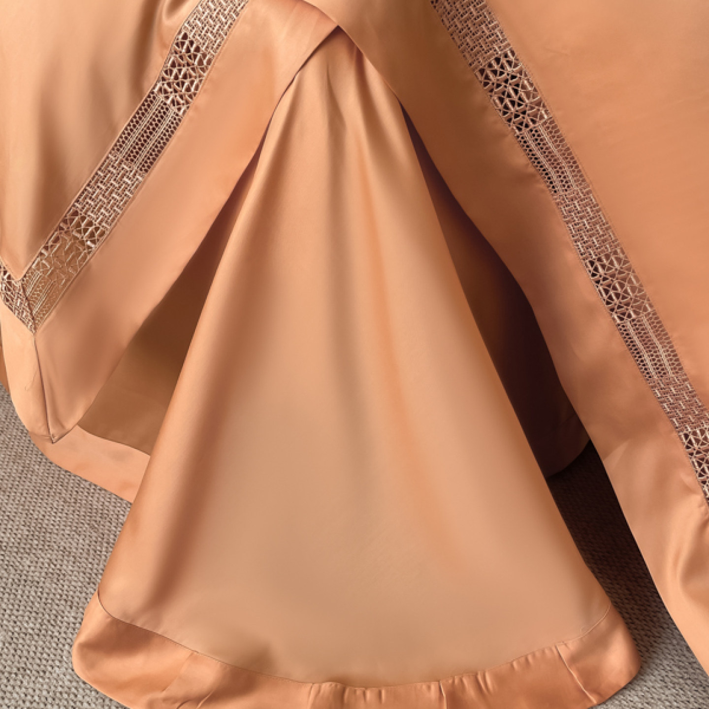 新款100支莱尔赛天丝镂空纯色四件套春夏冰丝亲肤凉感被套床单,淘宝优惠券,粉丝福利购,淘宝优惠卷