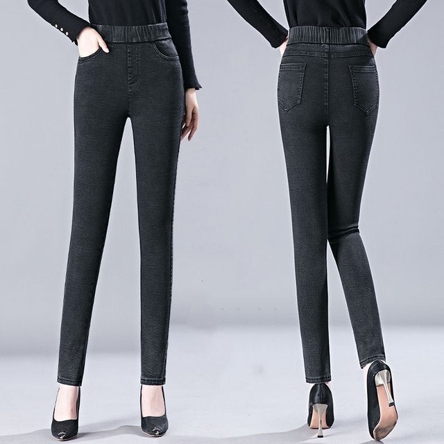 Quality black small feet magic pants pencil pants