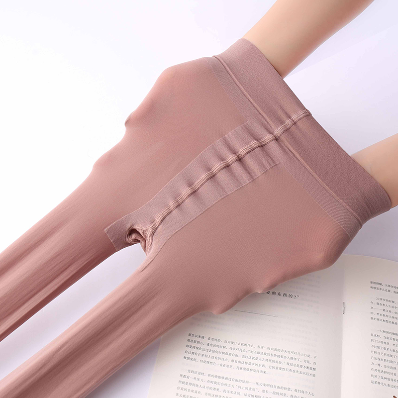 3双 永春45D透明丝袜天鹅绒面膜防勾丝无痕隐形T裆肉色性感连裤袜 - 图2