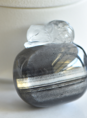 鲍氏水晶立体九尾狐招财吊坠