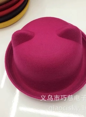 小圆帽耳朵帽 帽子