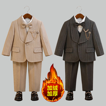 Boys small suit suit autumn and winter plus Inn handsome gas high-end flower boy dress Children acting out to suit boys suit