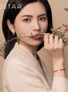 costar本命年男女纯银原创红手绳