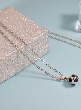 ZJMX个性足球项链锌合金送闺蜜