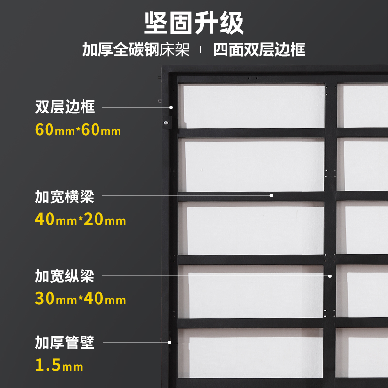 全钢隐形床衣柜一体定制隐藏折叠下翻板床阳台书房墨菲床五金配件-图2