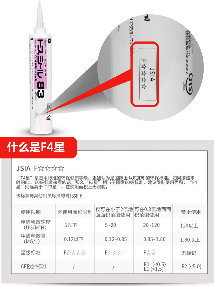 日本进口东芝ge83玻璃胶防水防霉 初众家居玻璃胶