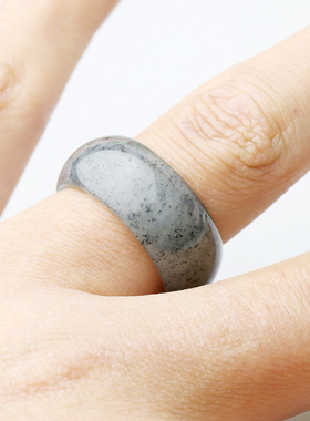 念玉新疆和田玉戒指女青花籽料