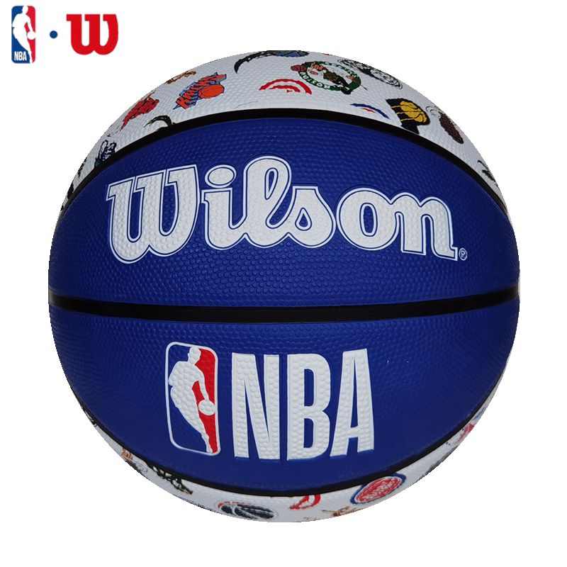 Wilson威尔胜21新款NBA全队队徽耐磨橡胶室外户外训练成人7号篮球 - 图0