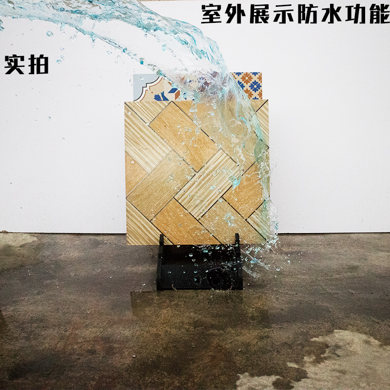 防水瓷砖展示架木地板展架落地立式样品插架陶瓷货架色板样板架子 - 图2