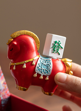 国潮马吉祥物摆件新年伴手礼