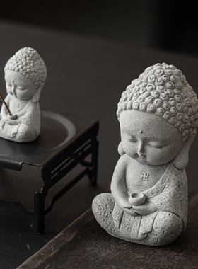 晨翔可爱释迦摩尼小佛茶宠摆件