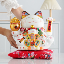 Shake hands Merchants Cat Swing Piece Opening Shop Cashier Desk Front Desk Home Living Room Jo Relocation New Residence Gift Fortune Cat