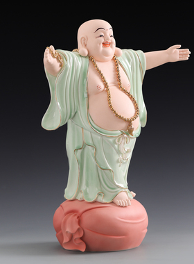 晨翔陶瓷摆件家居饰品中式弥勒佛