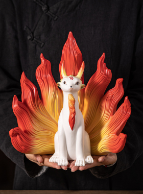 晨翔德化陶瓷创意九尾灵狐