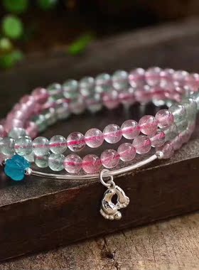 手链天河石绿草莓晶