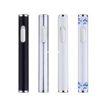 Flameless Mini Thin USB Charge Lighter Metal Rechargeable El