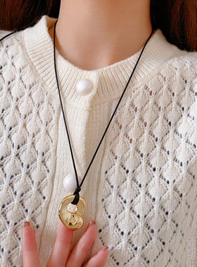 达令 韩系ins风简约不规则几何项链 长款配裙子颈链 配饰 锁骨链