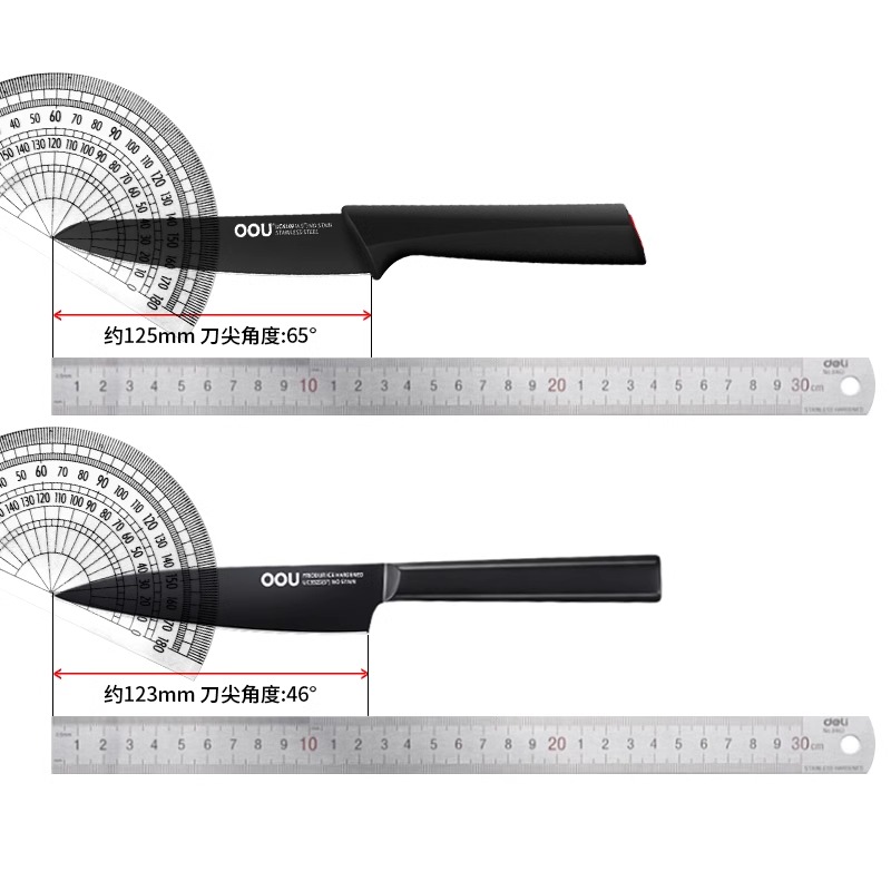 oou水果刀家用多功能刀厨房果蔬不锈钢削皮刀便携随身辅食雕刻刀 - 图3