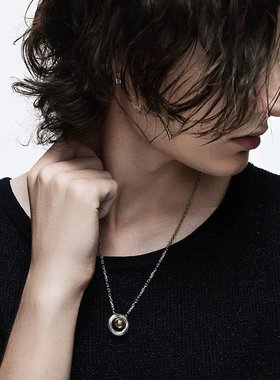 国风纯银莫比乌斯环转运珠项链男士吊坠潮牌百搭配饰小众原创设计