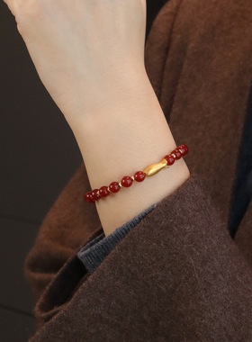 天然红玛瑙手串新中式手链