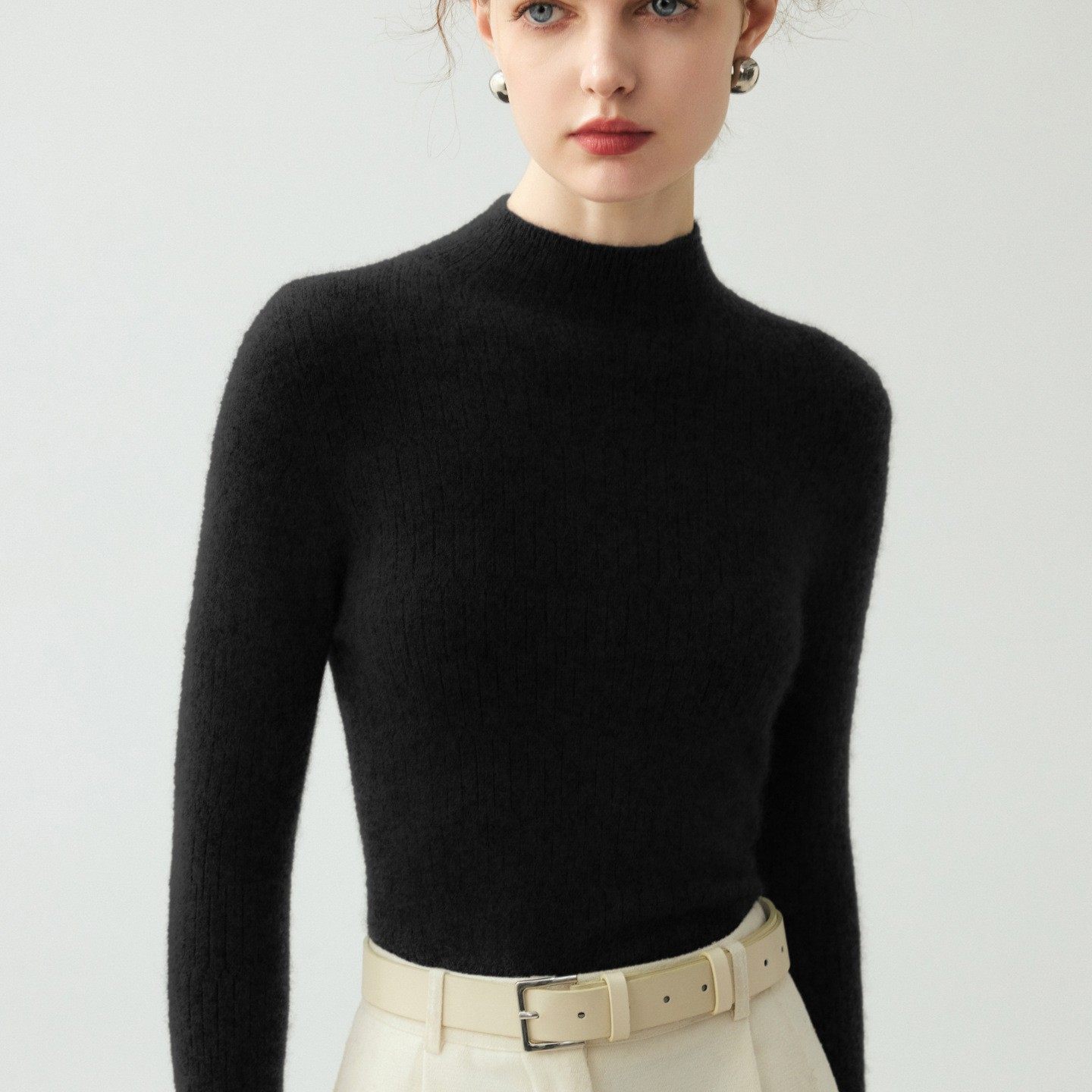 秋冬新款山羊绒衫女半高领套头修身显瘦毛衣无缝一体打底衫羊毛衫,淘宝优惠券,粉丝福利购,淘宝优惠卷