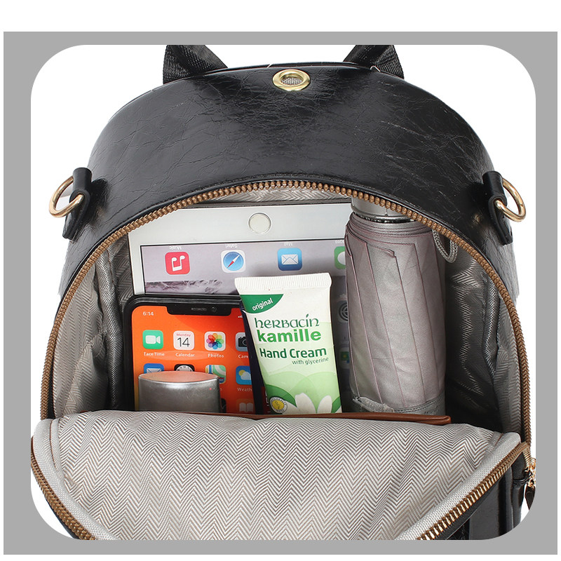 Simple soft leather backpack, versatile commuter backpack