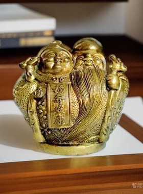 礼品寿婆老来乐黄铜铸件