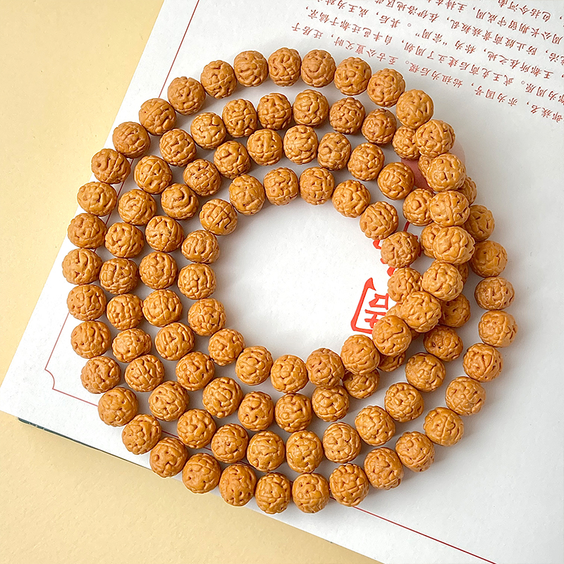 天然高密蛤蟆背爆肉小金刚菩提原籽散珠素珠108颗手串DIY配饰男女 - 图3