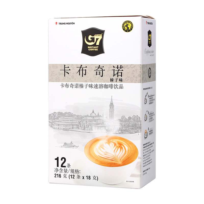 越南进口中原g7咖啡卡布奇诺摩卡味三合一速溶咖啡216g×5盒/份