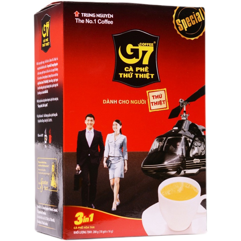 越南中原G7三合一速溶咖啡咖啡288g原装进口特浓越南版18条装包邮