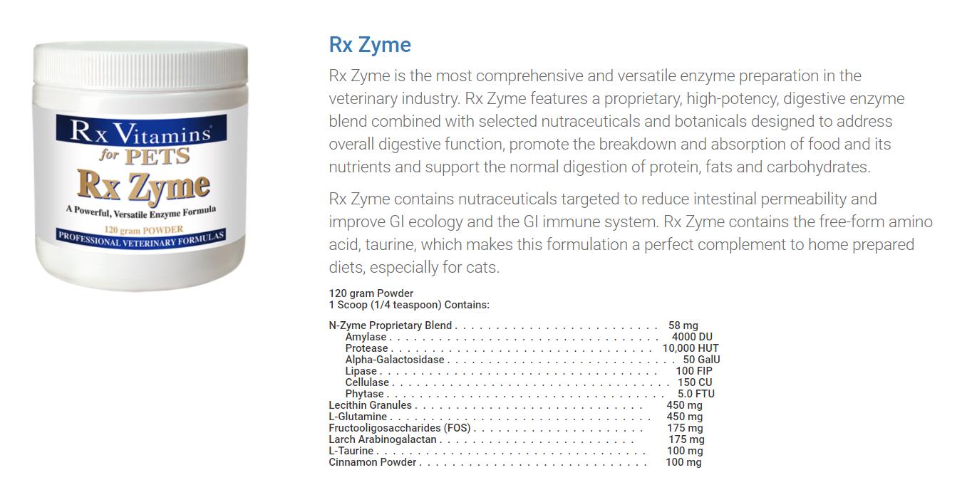 美国RX宠物多酶粉进口犬猫胰腺酶炎营养品补充剂狗软便淀粉消化酶 - 图0