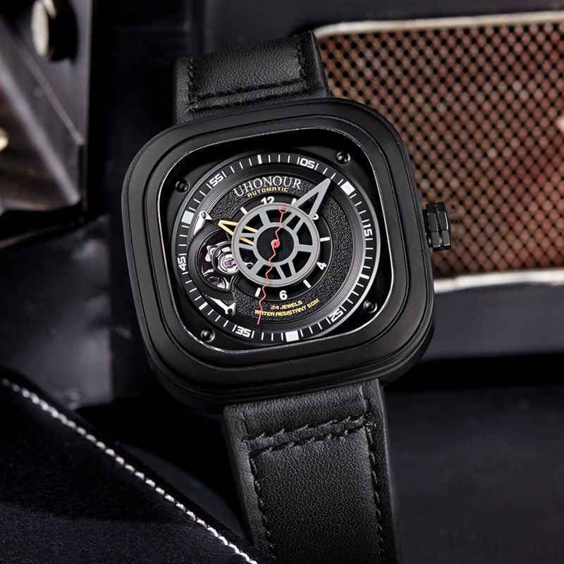 瑞士宇赫男士防水机械表全自动机芯 宝梭易思捷国产腕表