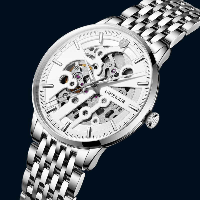 瑞士宇赫男士防水机械表男全薄机芯 宝梭易思捷国产腕表