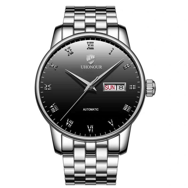 瑞士宇赫男士防水机械表全自动机芯 宝梭易思捷国产腕表