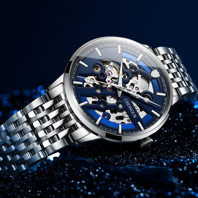 瑞士宇赫男士防水机械表男全薄机芯 宝梭易思捷国产腕表