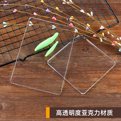 压泥板压板压盘超轻粘土丸棒手办DIY工具亚克力搓条搓珠器长方形 - 图2
