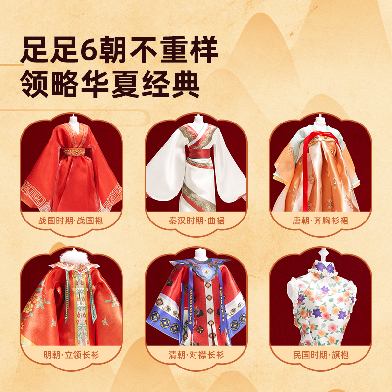 美乐童年华夏霓裳儿童做衣服装设计diy女孩玩具6岁手工生日礼物