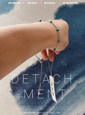 天然绿松石链条银手链