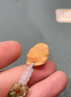 天然蜜蜡白菜蟾蜍貔貅吊坠挂件