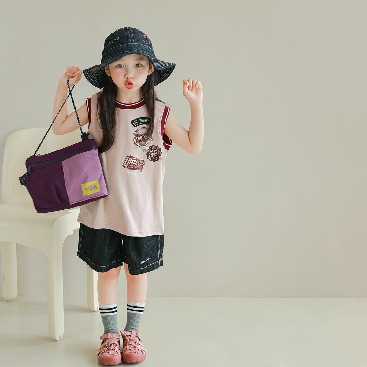 大耳象女童印花章仔速干背心夏季新款儿童宽松休闲背心,淘宝优惠券,粉丝福利购,淘宝优惠卷