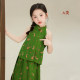 ເດັກຍິງຫູໃຫຍ່ຊ້າງຊຸດຈີນ Cheongsam 2026 Summer New Baoer ແບບແຫ່ງຊາດພິມ Halter Skirt ບາງຊຸດ