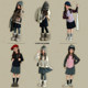 Utouto big ear elephant girl pleated knitted skirt 2025 winter new Baoer Academy style thick skirt