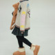 Utouto winter letter lapel zipper sweater cardigan