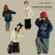 ຫູໃຫຍ່ Elephant Girls Hooded Printed Velvet Sweatshirt Winter New Style Baoer Casual Versatile Warm Loose Thick Top